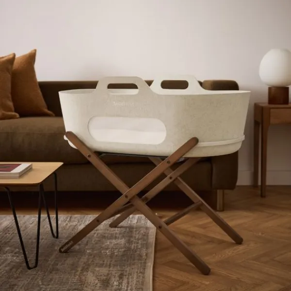 Snuz SnüzBaskit Moses Basket + Stand Set - Light Grey/Natural> Draagwiegen