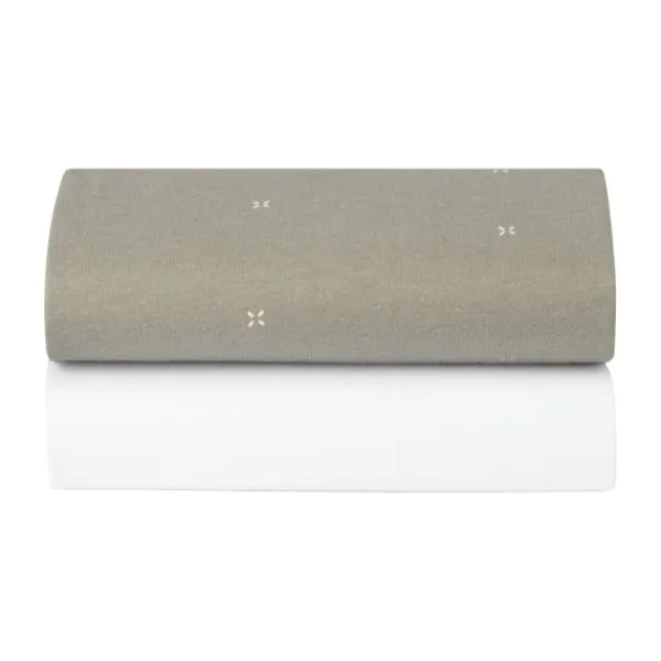 Snüz Hoeslaken Moseswieg - 2 Pack - White> Hoeslakens