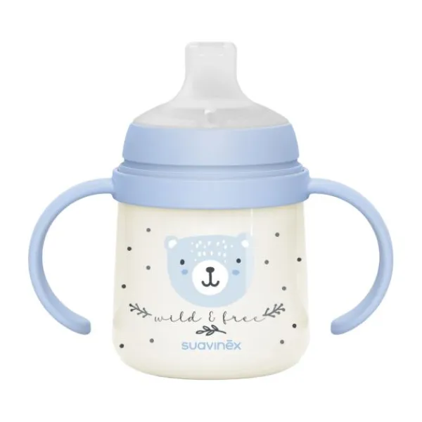 Suavinex Wild & Free Beker Met Handvaten - 150ml - 6Mnd+ - Blauw> Bekers