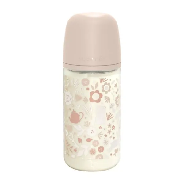 Suavinex Wonderland SX Pro Fles Glas - Slow Flow - 120ml - Roze> Flessen