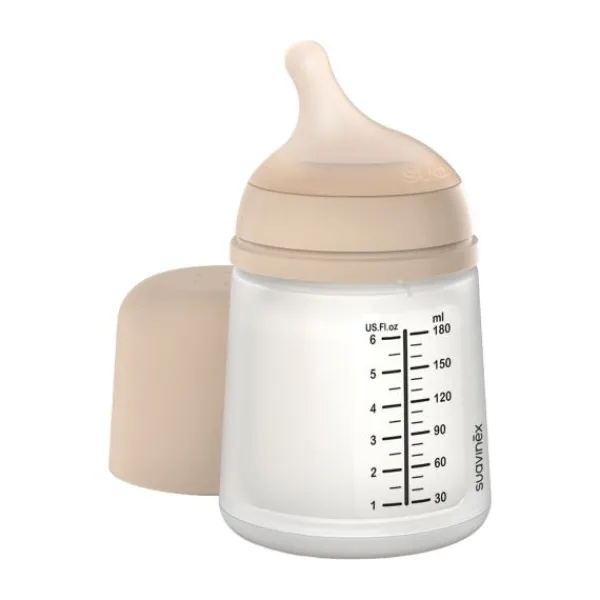 Suavinex Zero Zero Anti-Koliek Fles Borstvoeding - One Size - 180ml - Light> Flessen