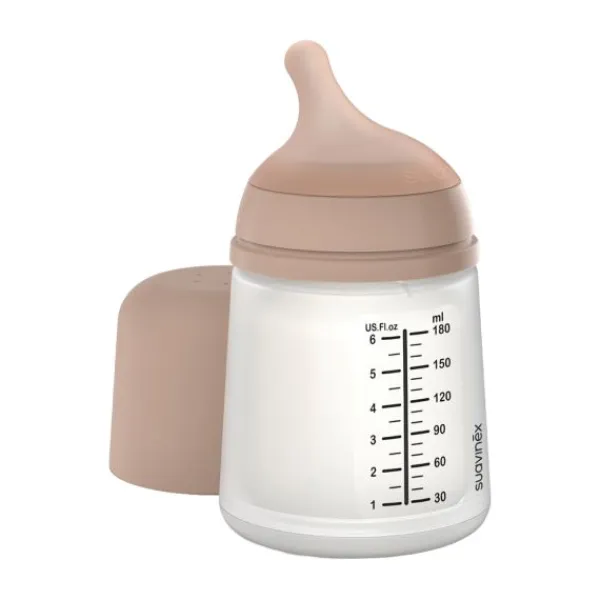 Suavinex Zero Zero Anti-Koliek Fles Borstvoeding - One Size - 180ml - Light> Flessen