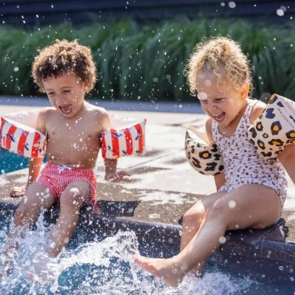Swim Essentials Exclusive Zwembandjes Rose Gold Leopard (2-6 jaar)> Strandspeelgoed