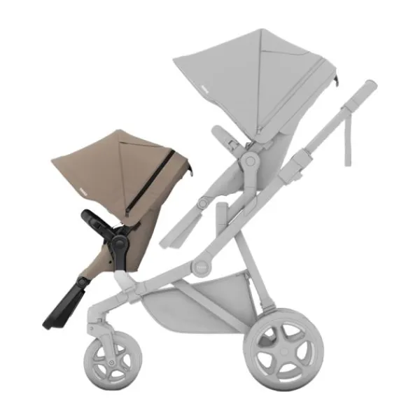 Thule Sleek 2 - Tweede Zitje - Tinted Taupe> Accessoires Kinderwagens|Accessoires Tweeling/Duo