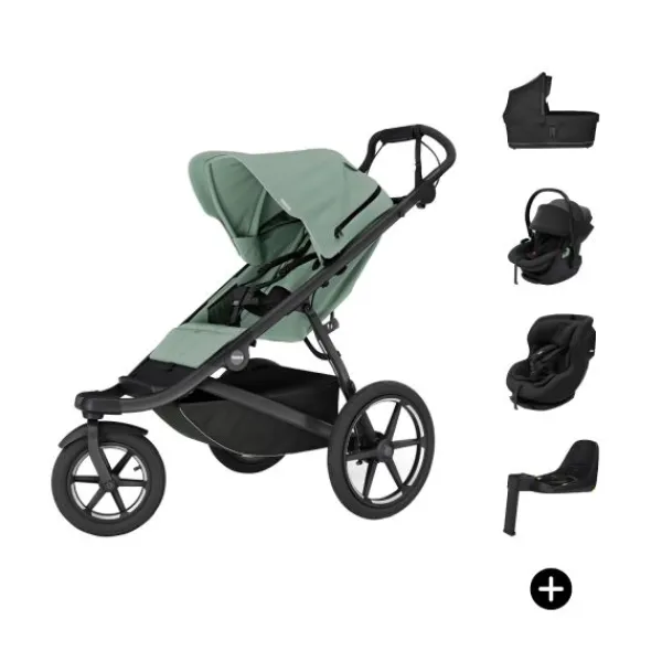 Thule Urban Glide 3 Kinderwagen 4-in-1 - Complete Bundel - Nutria Green> Uitbreidbare Kinderwagens|Wandelwagens