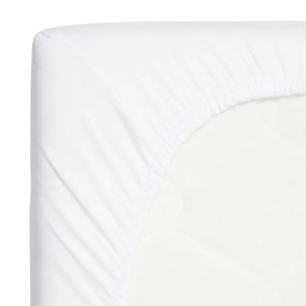 Timboo Hoeslaken Ledikant - 60 x 120 cm - Daisy White> Hoeslakens