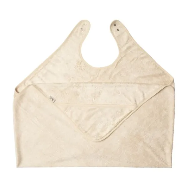 Timboo Knuffelhanddoek Volwassen/Kind - 98 x 104 cm - Daisy White> Badcapes