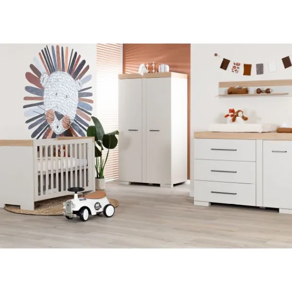 TWF Babykamer Galaxy 3-delig Ledikant 60 x 120 - Commode XL - Hanglegkast> Complete Babykamers|Ladekasten