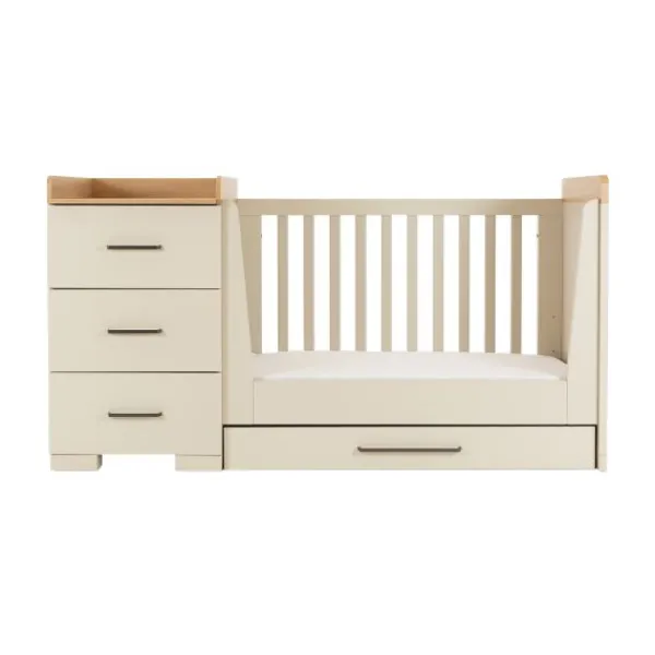 TWF Babykamer Galaxy 3-delig Ledikant 60 x 120 - Commode XL - Hanglegkast> Complete Babykamers|Ladekasten