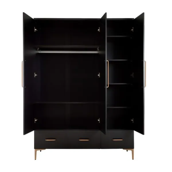 TWF Ledikant 60 x 120 - Commode 3 Laden - Hanglegkast 2 Deuren 1 Lade Modena Metaal> Complete Babykamers|Ladekasten