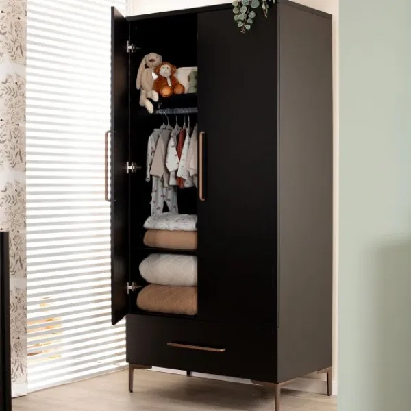 TWF Ledikant 60 x 120 - Commode 3 Laden - Hanglegkast 2 Deuren 1 Lade Modena Metaal> Complete Babykamers|Ladekasten