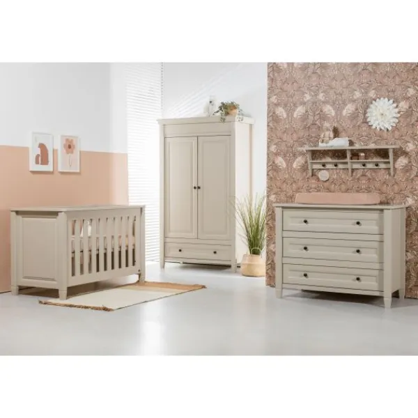 TWF Ledikant 60 x 120 - Commode 3 Laden - Hanglegkast 2 Deuren/1 Lade Granada> Complete Babykamers|Ladekasten