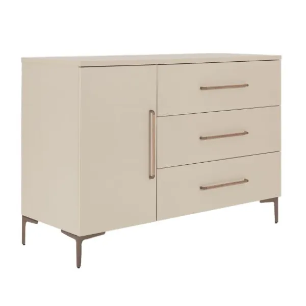 TWF Ledikant 60 x 120 - Commode 3 Laden - Hanglegkast 2 Deuren 1 Lade Salerno Metaal> Complete Babykamers|Ladekasten