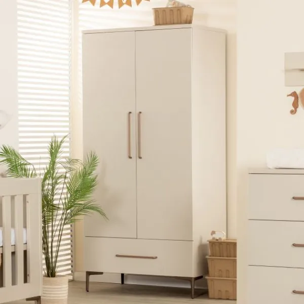 TWF Ledikant 60 x 120 - Commode 3 Laden - Hanglegkast 2 Deuren 1 Lade Salerno Metaal> Complete Babykamers|Ladekasten