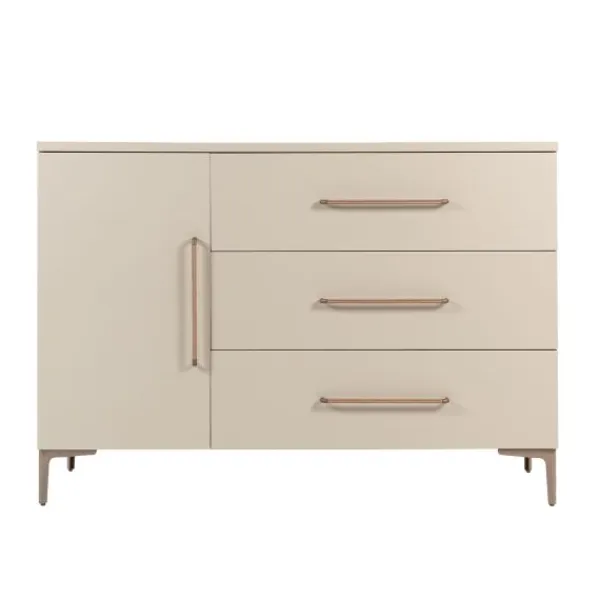TWF Ledikant 60 x 120 - Commode 3 Laden - Hanglegkast 2 Deuren 1 Lade Salerno Metaal> Complete Babykamers|Ladekasten