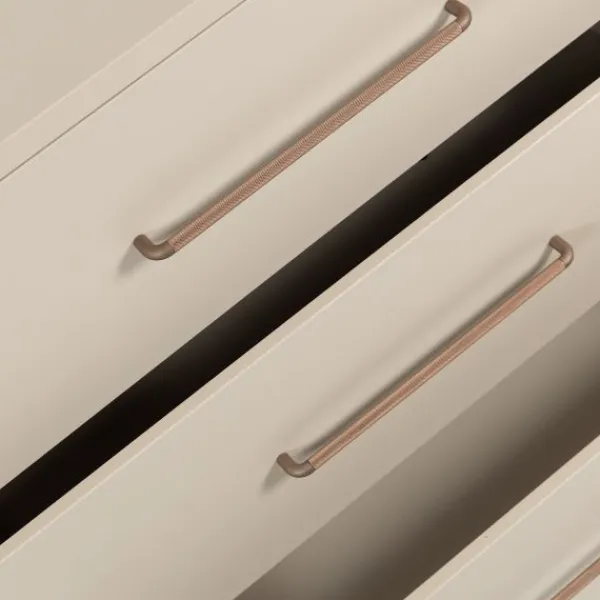 TWF Ledikant 60 x 120 - Commode 3 Laden - Hanglegkast 2 Deuren 1 Lade Salerno Metaal> Complete Babykamers|Ladekasten