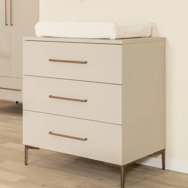 TWF Ledikant 60 x 120 - Commode 3 Laden - Hanglegkast 2 Deuren 1 Lade Salerno Metaal> Complete Babykamers|Ladekasten