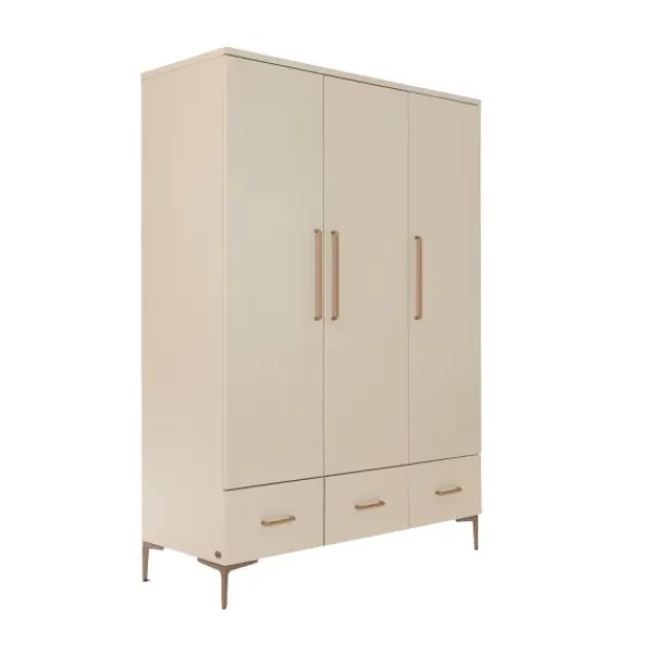 TWF Ledikant 60 x 120 - Commode 3 Laden - Hanglegkast 2 Deuren 1 Lade Salerno Metaal> Complete Babykamers|Ladekasten