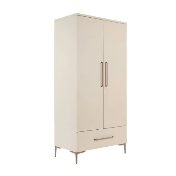 TWF Ledikant 60 x 120 - Commode 3 Laden - Hanglegkast 2 Deuren 1 Lade Salerno Metaal> Complete Babykamers|Ladekasten