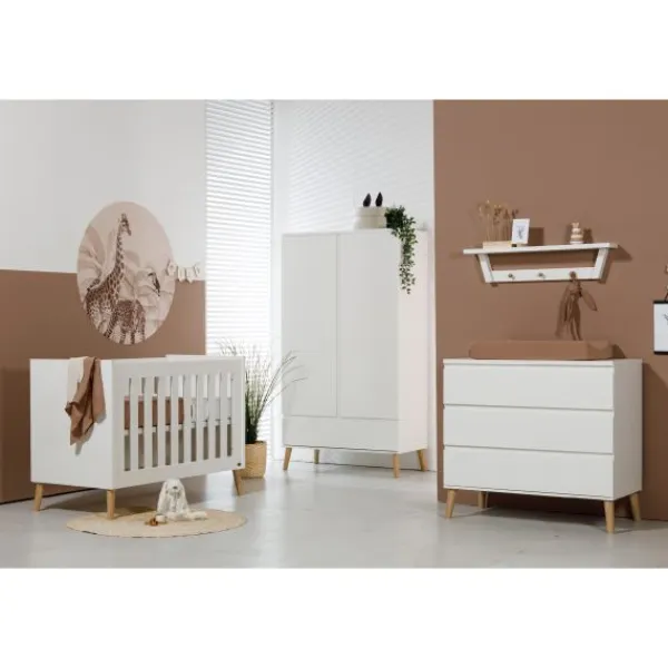 TWF Ledikant 60 x 120 - Commode - Hanglegkast Beach Island White> Complete Babykamers|Ladekasten