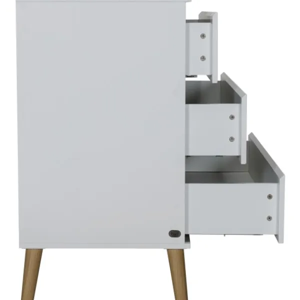 TWF Ledikant 60 x 120 - Commode - Hanglegkast Beach Island White> Complete Babykamers|Ladekasten