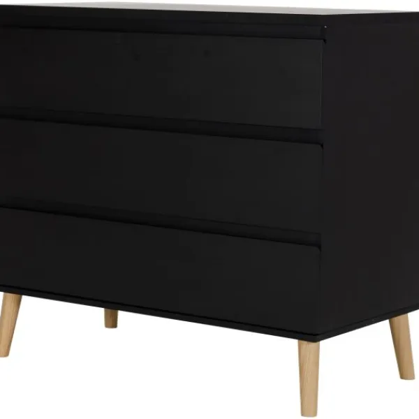 TWF Ledikant 60 x 120 - Commode Beach Island Black> Complete Babykamers|Ladekasten