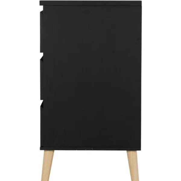 TWF Ledikant 60 x 120 - Commode Beach Island Black> Complete Babykamers|Ladekasten