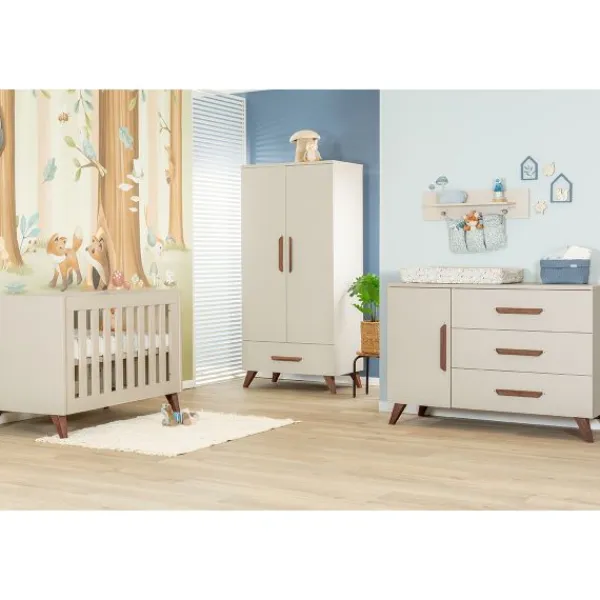 TWF Ledikant 60 x 120 Salerno walnoot> Complete Babykamers|Ladekasten