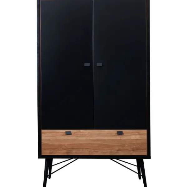 TWF Ledikant 60x120 - Commode - Hanglegkast 2-deurs Retro Black> Complete Babykamers|Ladekasten