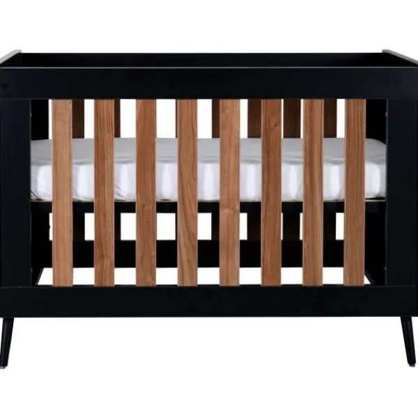 TWF Ledikant 60x120 - Commode - Hanglegkast 2-deurs Retro Black> Complete Babykamers|Ladekasten
