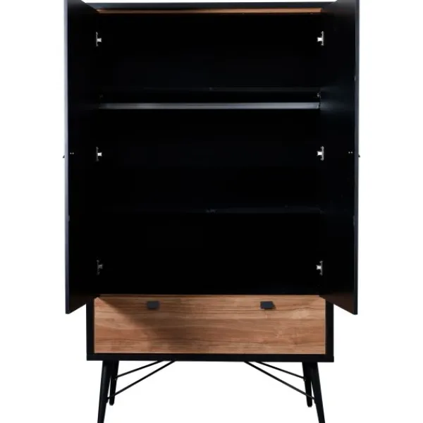 TWF Ledikant 60x120 - Commode - Hanglegkast 2-deurs Retro Black> Complete Babykamers|Ladekasten