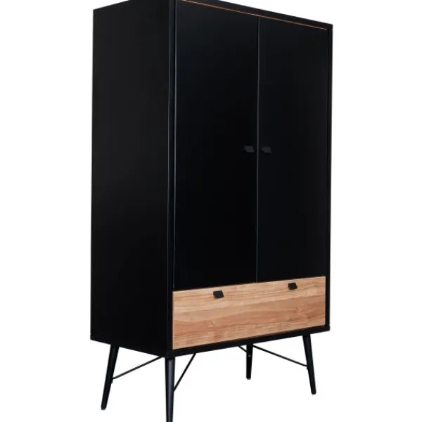 TWF Ledikant 60x120 - Commode - Hanglegkast 2-deurs Retro Black> Complete Babykamers|Ladekasten