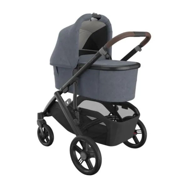 UPPAbaby Kinderwagen 2-in-1 Vista V3 Dillan Stone Blue Met Carbon Frame En Sand Leather> Uitbreidbare Kinderwagens|Tweeling Kinderwagens