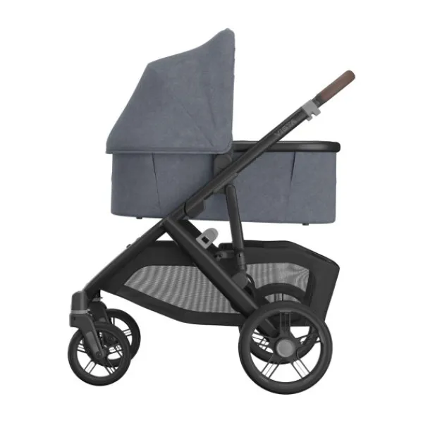 UPPAbaby Kinderwagen 2-in-1 Vista V3 Dillan Stone Blue Met Carbon Frame En Sand Leather> Uitbreidbare Kinderwagens|Tweeling Kinderwagens
