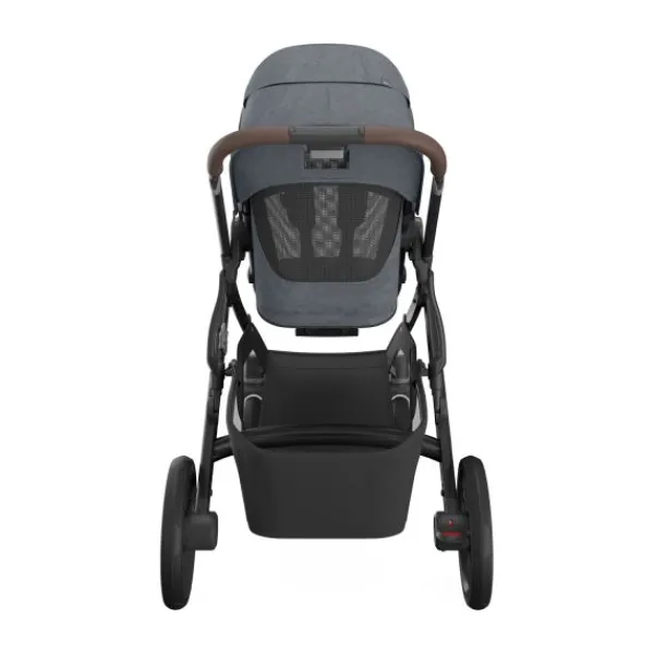 UPPAbaby Kinderwagen 2-in-1 Vista V3 Dillan Stone Blue Met Carbon Frame En Sand Leather> Uitbreidbare Kinderwagens|Tweeling Kinderwagens
