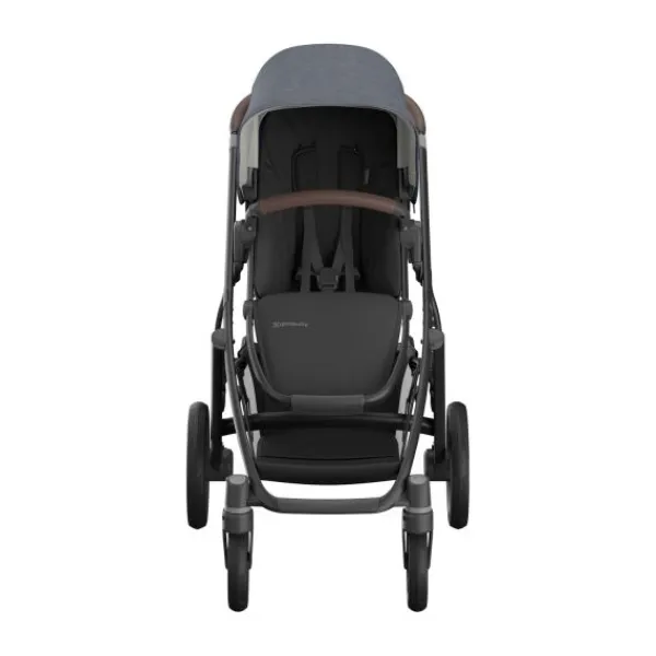 UPPAbaby Kinderwagen 2-in-1 Vista V3 Dillan Stone Blue Met Carbon Frame En Sand Leather> Uitbreidbare Kinderwagens|Tweeling Kinderwagens