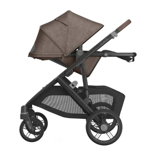 UPPAbaby Kinderwagen 2-in-1 Vista V3 Dillan Stone Blue Met Carbon Frame En Sand Leather> Uitbreidbare Kinderwagens|Tweeling Kinderwagens