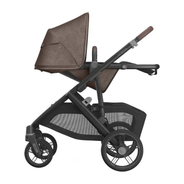 UPPAbaby Kinderwagen 2-in-1 Vista V3 Dillan Stone Blue Met Carbon Frame En Sand Leather> Uitbreidbare Kinderwagens|Tweeling Kinderwagens