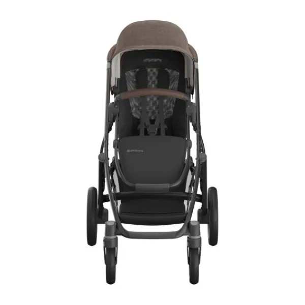 UPPAbaby Kinderwagen 2-in-1 Vista V3 Dillan Stone Blue Met Carbon Frame En Sand Leather> Uitbreidbare Kinderwagens|Tweeling Kinderwagens