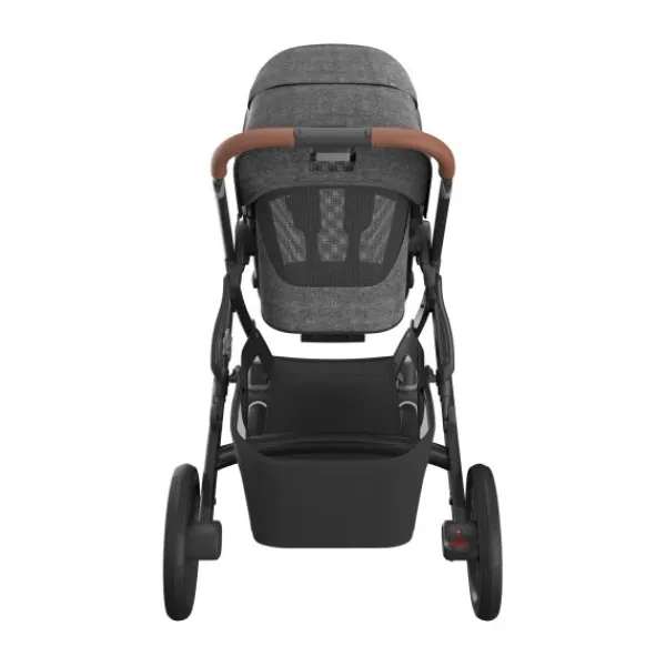 UPPAbaby Kinderwagen 2-in-1 Vista V3 Dillan Stone Blue Met Carbon Frame En Sand Leather> Uitbreidbare Kinderwagens|Tweeling Kinderwagens