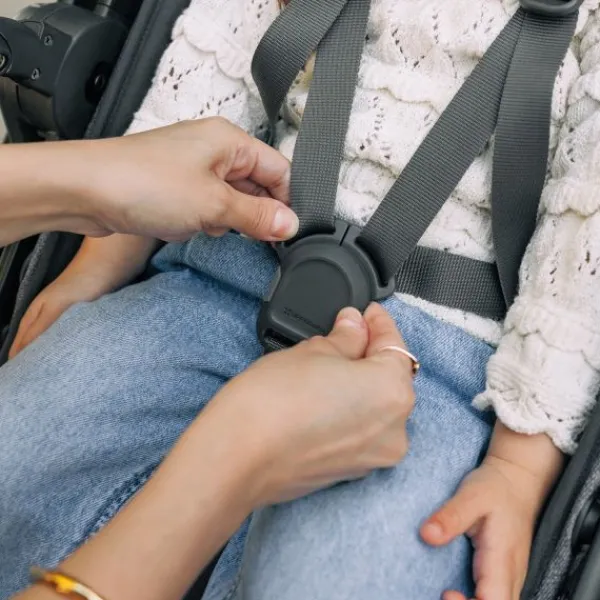 UPPAbaby Kinderwagen 2-in-1 Vista V3 Dillan Stone Blue Met Carbon Frame En Sand Leather> Uitbreidbare Kinderwagens|Tweeling Kinderwagens