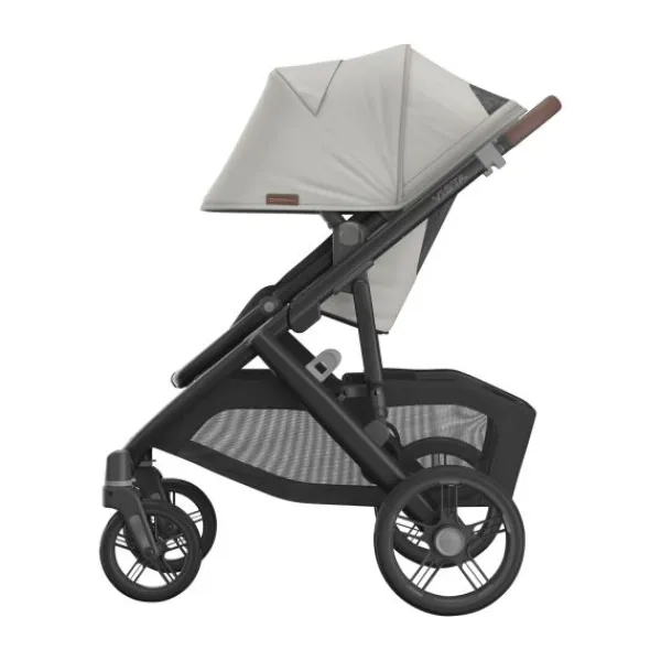 UPPAbaby Kinderwagen 2-in-1 Vista V3 Dillan Stone Blue Met Carbon Frame En Sand Leather> Uitbreidbare Kinderwagens|Tweeling Kinderwagens