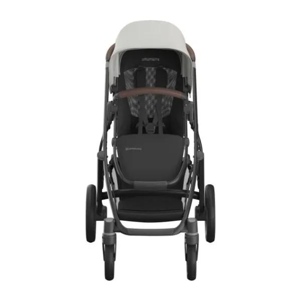 UPPAbaby Kinderwagen 2-in-1 Vista V3 Dillan Stone Blue Met Carbon Frame En Sand Leather> Uitbreidbare Kinderwagens|Tweeling Kinderwagens