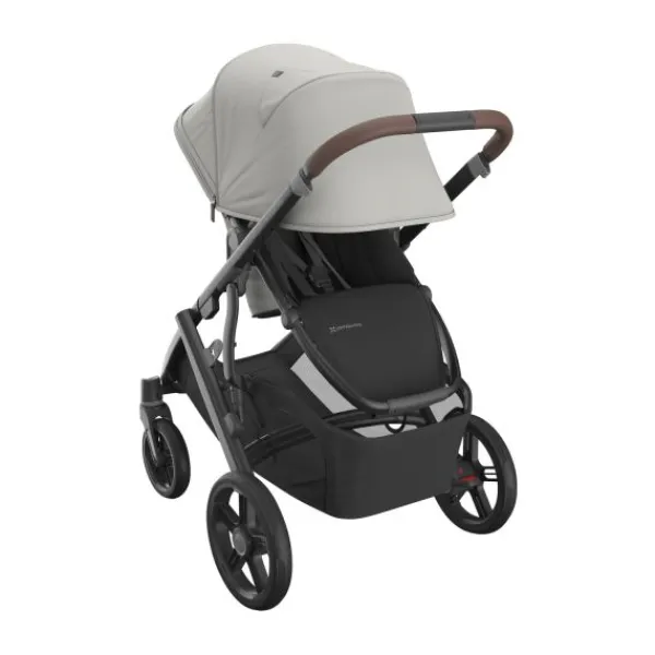 UPPAbaby Kinderwagen 2-in-1 Vista V3 Dillan Stone Blue Met Carbon Frame En Sand Leather> Uitbreidbare Kinderwagens|Tweeling Kinderwagens