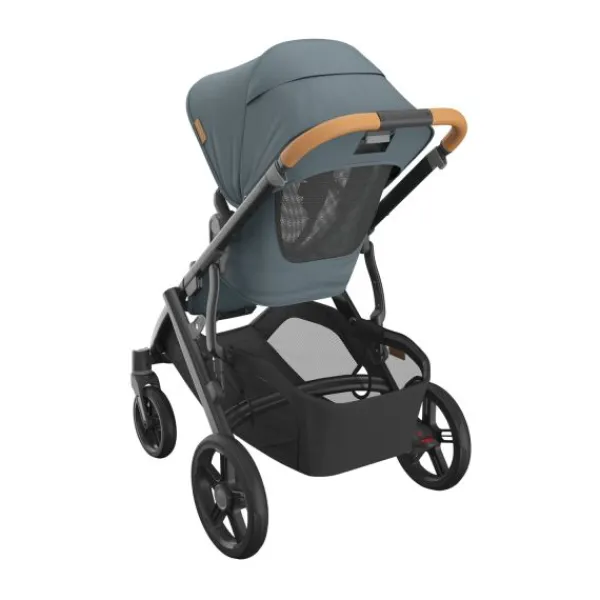 UPPAbaby Kinderwagen 2-in-1 Vista V3 Dillan Stone Blue Met Carbon Frame En Sand Leather> Uitbreidbare Kinderwagens|Tweeling Kinderwagens
