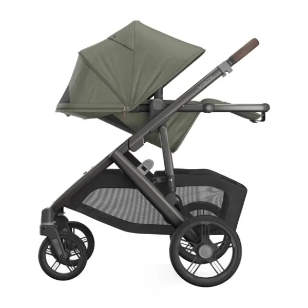 UPPAbaby Kinderwagen 2-in-1 Vista V3 Dillan Stone Blue Met Carbon Frame En Sand Leather> Uitbreidbare Kinderwagens|Tweeling Kinderwagens
