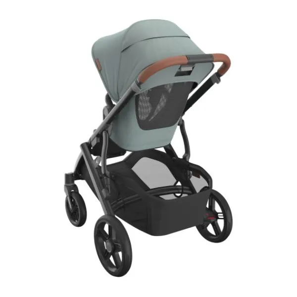 UPPAbaby Kinderwagen 2-in-1 Vista V3 Dillan Stone Blue Met Carbon Frame En Sand Leather> Uitbreidbare Kinderwagens|Tweeling Kinderwagens