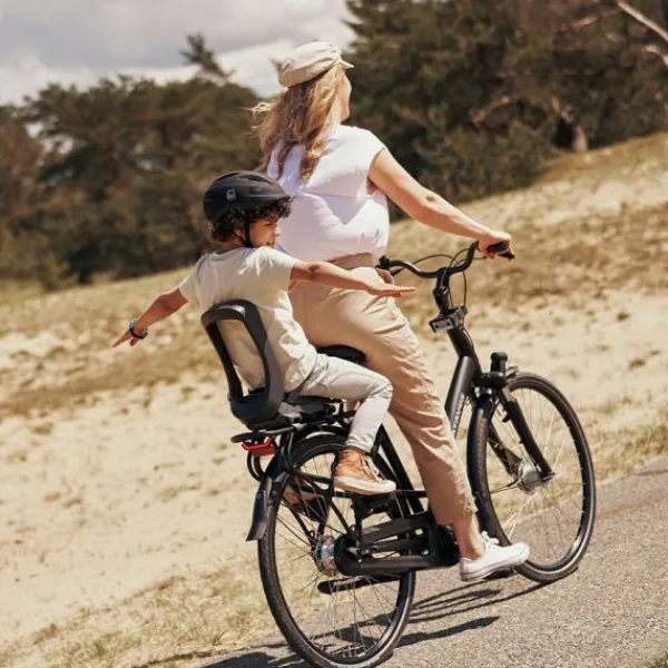 Urban Iki Achterzitje Junior Bincho Black / Kurumi Brown (met montage kader)> Fietsstoeltjes