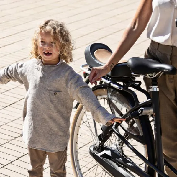Urban Iki Achterzitje Junior Bincho Black / Kurumi Brown (met montage kader)> Fietsstoeltjes