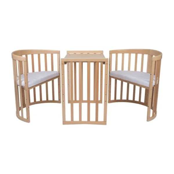 Waldin Oval Combibed 7‑in‑1 - Natural inclusief matras> Ladekasten|Ledikanten